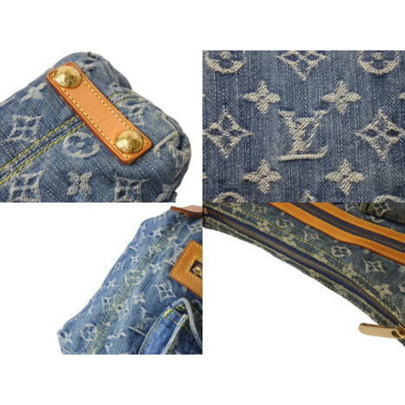 Louis Vuitton Monogram Bag Indigo Baggy Blue Shoulder Denim - Picture 9 of 9
